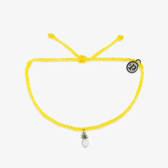 Pura Vida | PINEAPPLE BITTY BRAID YELLOW BRACELET - Picture 1 of 5